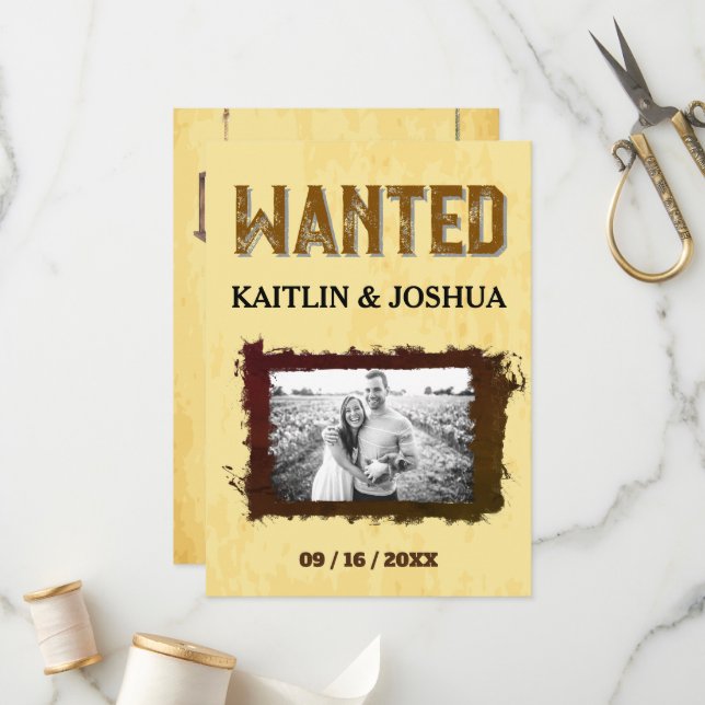 Rustikale Hochzeit 🤠 Country Charm Wedding Programm (Vorderseite/Rückseite Beispiel)