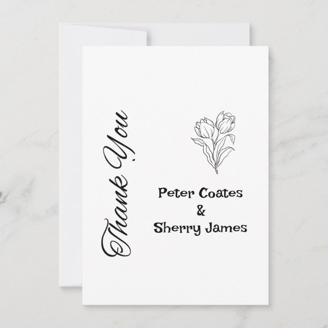 Rustikale Hochzeit Dankeschön Karte (Vorderseite)