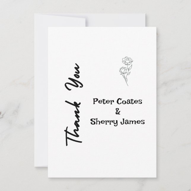 Rustikale Hochzeit Dankeschön Karte (Vorderseite)