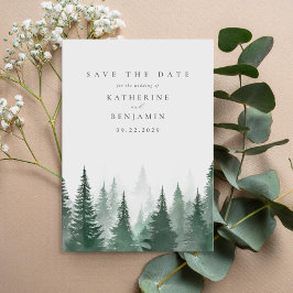 Rustikale Hochzeit der Bäume im Wald Save The Date
