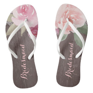 Rustikale Hochzeit der Blumenzwiebelmädchen Flip Flops