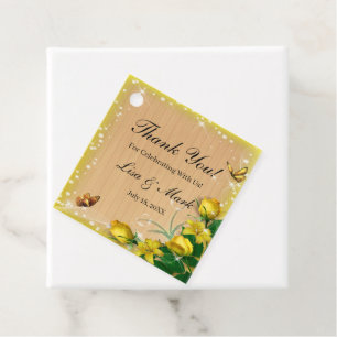 Rustikale Hochzeit der Blütenblume Geschenkanhänger