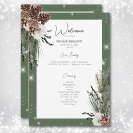 Rustikale Hochzeit der grünen Pine Programm
