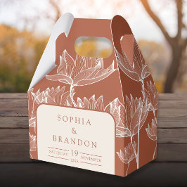 Rustikale Hochzeit der Terracotta Geschenkschachtel