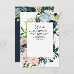 Rustikale Hochzeit der Wasserfarben mit dem blütig Begleitkarte