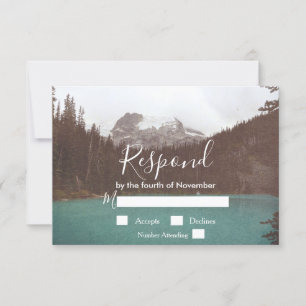 Rustikale Hochzeit des Baumsees RSVP Karte