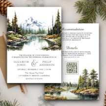 Rustikale Hochzeit des Bergwaldes QR-Codes
