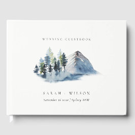 Rustikale Hochzeit des grünen Pinienwaldes Gästebuch