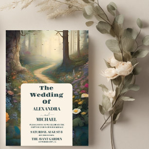 Rustikale Hochzeit des Waldes Einladung