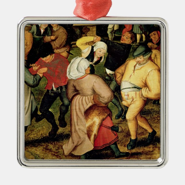 Rustikale Hochzeit, Detail des Leutetanzens Silbernes Ornament (Vorne)