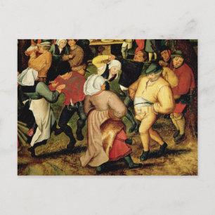 Rustikale Hochzeit, Details der Tanzenden Postkarte