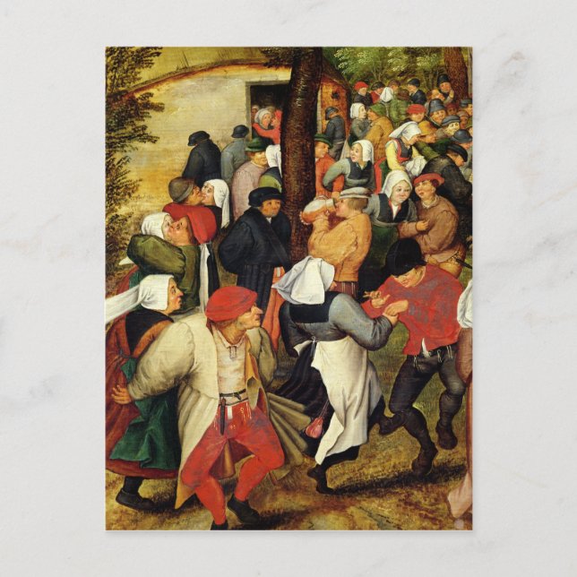 Rustikale Hochzeit, Details der Tanzenden Postkarte (Vorderseite)