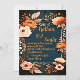 Rustikale Hochzeit Einladung