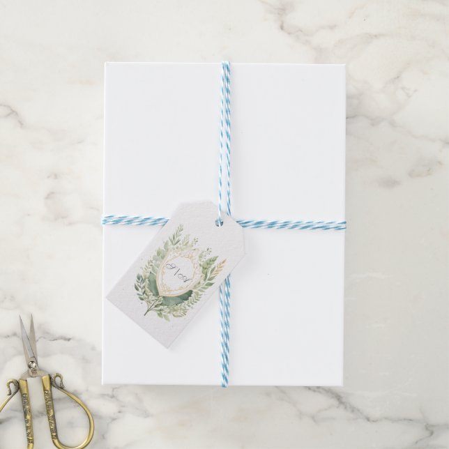 Rustikale Hochzeit Geschenkanhänger (Mit Garn)