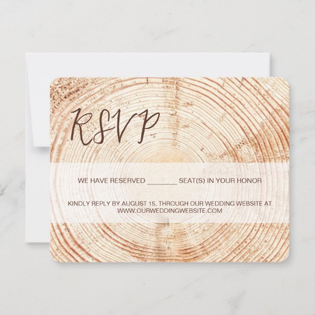 Rustikale Hochzeit Grain UAWG SCRIPT vorbehaltene  RSVP Karte (Vorderseite)