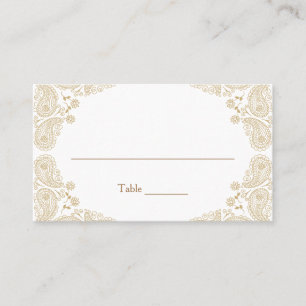 Rustikale Hochzeit I Paisley Table Assignment Card Platzkarte