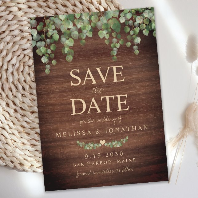 Rustikale Hochzeit im botanischen Grünen Save The Date (Von Creator hochgeladen)