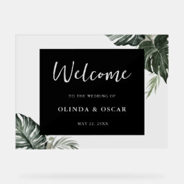 Rustikale Hochzeit im Grünen Acrylschild