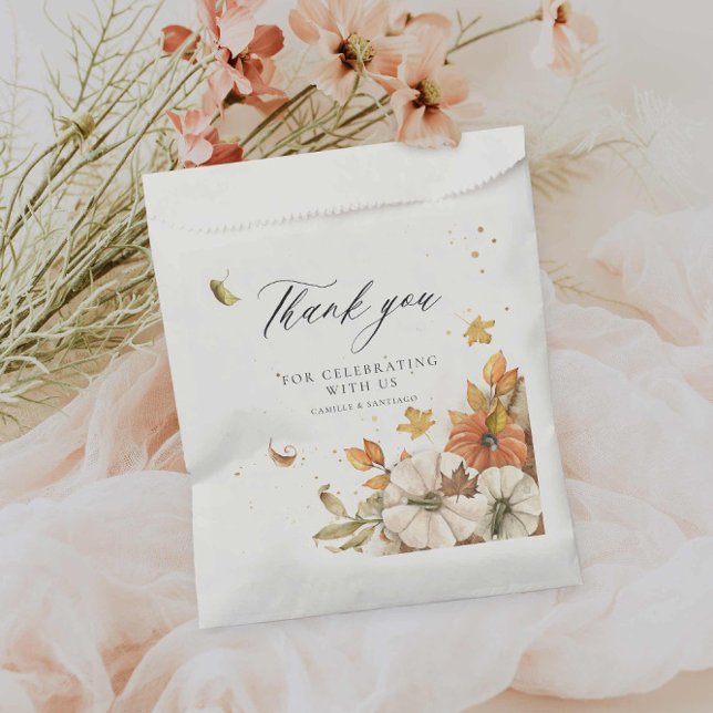 Rustikale Hochzeit im Herbst Danke Geschenktütchen (Elegant Fall Wedding Thank you favor paper favor bag)