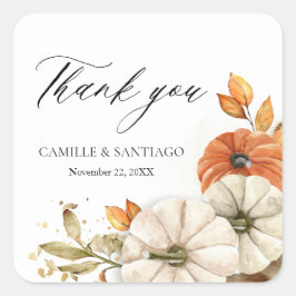 Rustikale Hochzeit im Herbst Danke, Stickers