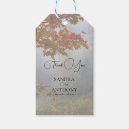 Rustikale Hochzeit im Herbst Geschenkanhänger