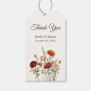 Rustikale Hochzeit im Herbst Geschenkmarke   Perso Geschenkanhänger