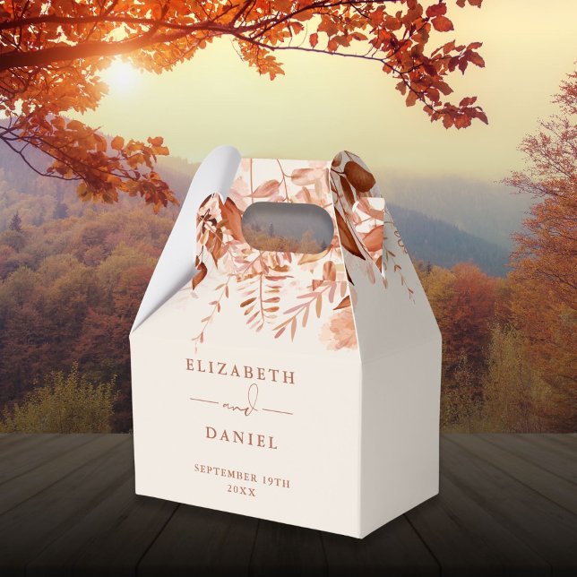 Rustikale Hochzeit im Herbst Geschenkschachtel (Rustic Floral Autumn Fall Wedding Favor Boxes)