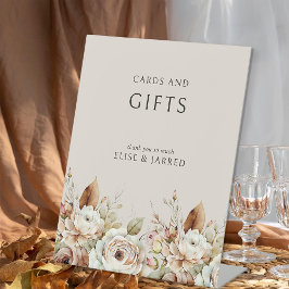 Rustikale Hochzeit im Herbst Karten und Geschenke Sockelschild