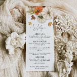 Rustikale Hochzeit im Herbst Menükarte<br><div class="desc">Die Hochzeitsmenükarten passen wunderbar zu den rustikalen Tischdecken und fügen Ihrem Hochzeitsfest eine magische,  herzliche Touch hinzu. Erhöhen Sie Ihr Hochzeitserlebnis - verzaubern Sie Ihre Gäste und schaffen Sie Erinnerungen,  die ein Leben lang halten. Entsprechende Elemente in unserer Sammlung rustikaler Hochzeiten im Herbst</div>