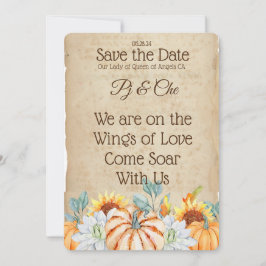 Rustikale Hochzeit im Herbst Save the Date