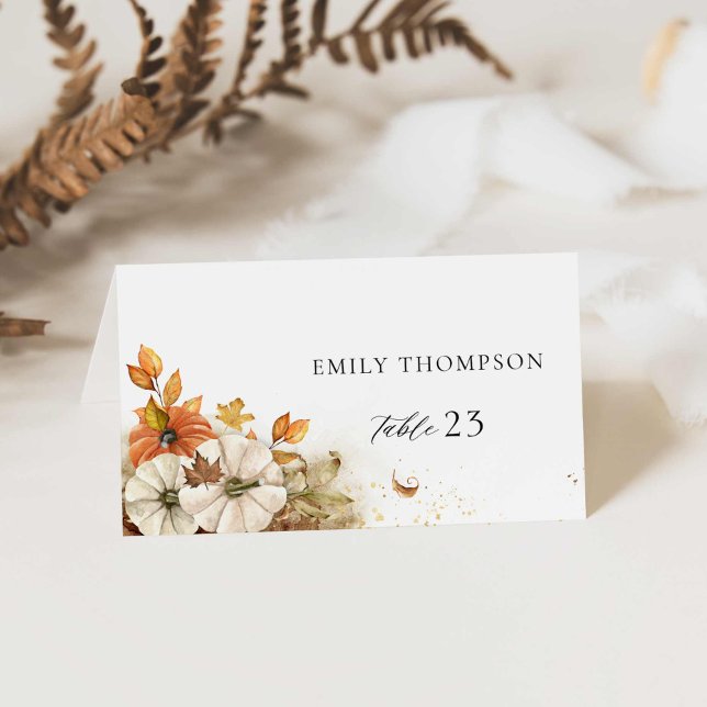 Rustikale Hochzeit im Herbst Tischnummer (Fall Rustic Wedding Escort Cards)