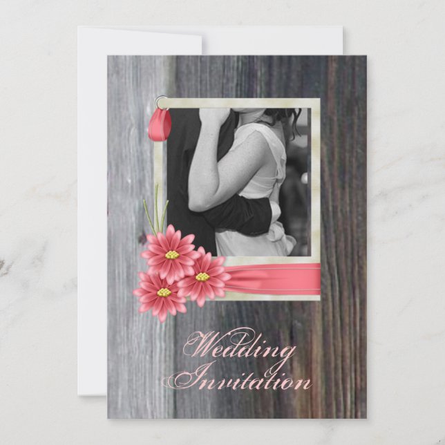 rustikale Hochzeit im Western Einladung (Vorderseite)