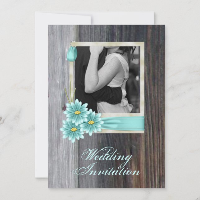 rustikale Hochzeit im Western Einladung (Vorderseite)