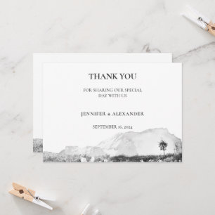 Rustikale Hochzeit in Aquarell Danke Karte