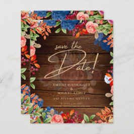 Rustikale Hochzeit in Burgund mit blauer Flora SPA