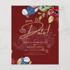 Rustikale Hochzeit in Burgund mit blauer Flora SPA Flyer