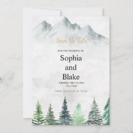 Rustikale Hochzeit in den Bergen und im Wald Save The Date