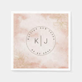 Rustikale Hochzeit in Rosa Serviette