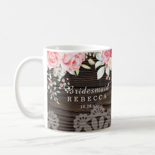 Rustikale Hochzeit Kaffeetasse (Links)