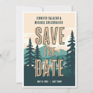 Rustikale Hochzeit Lässig Save the Date Einladung