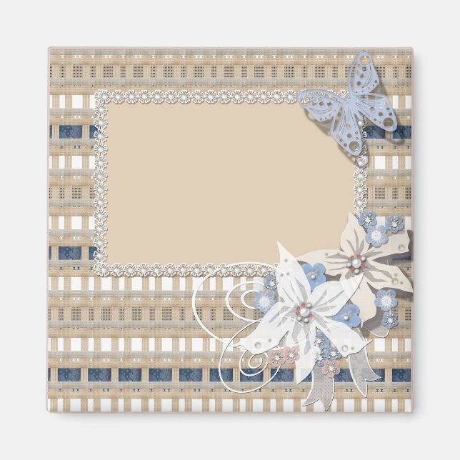 Rustikale Hochzeit Magnet (Vorne)