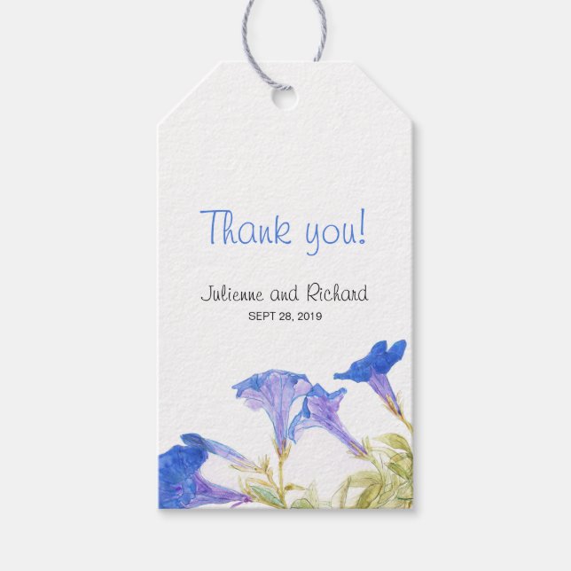 Rustikale Hochzeit mit Flora Danke, dass Sie Gesch Geschenkanhänger (Vorderseite)