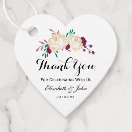 Rustikale Hochzeit mit Flora Danke Ihnen für Tags Geschenkanhänger