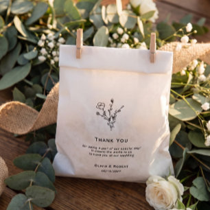 Rustikale Hochzeit mit Flora Vielen Dank für Ihr I Geschenktütchen
