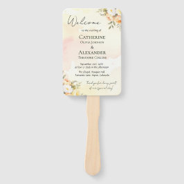 Rustikale Hochzeit mit floraler Wasserfarbe Fächer