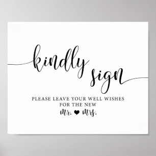 Rustikale Hochzeit Mit freundlichem Sign Well will Poster