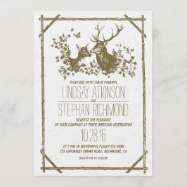 Rustikale Hochzeit mit Hirsch Einladung