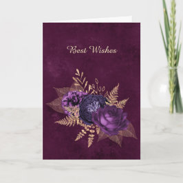 Rustikale Hochzeit mit Lila Flora Herzlichen Glück Karte