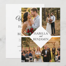 Rustikale Hochzeit mit mehreren Fotos, einfache Ou