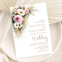 Rustikale Hochzeit mit rosa und weißen Blumen